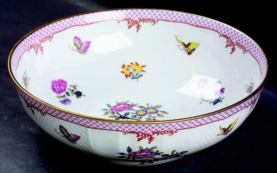 Compagnie Des Indes Red 9" Salad Serving Bowl by Bernardaud-1