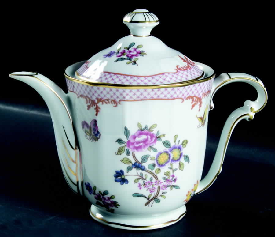 Compagnie Des Indes Red Teapot & Lid by Bernardaud-1