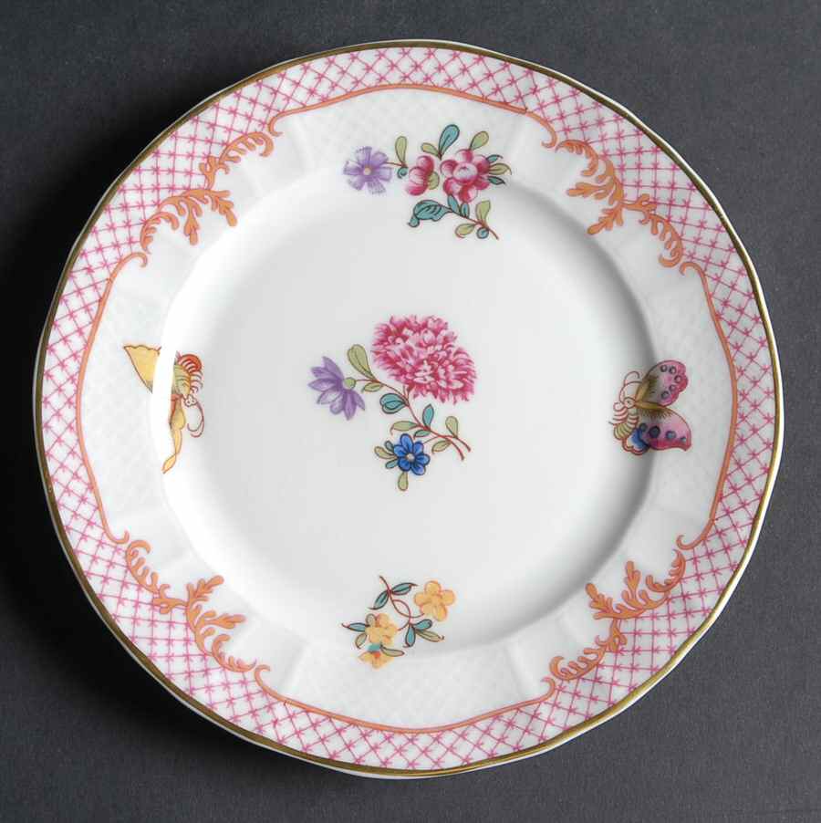 Compagnie Des Indes Red Bread & Butter Plate by Bernardaud-1