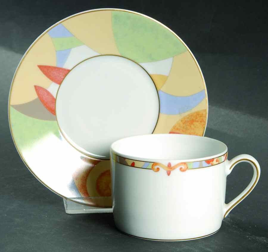 Corcovado Flat Cup & Saucer Set by Bernardaud-1