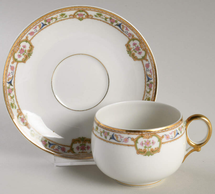 Doreen Flat Cup & Saucer Set by Bernardaud-1