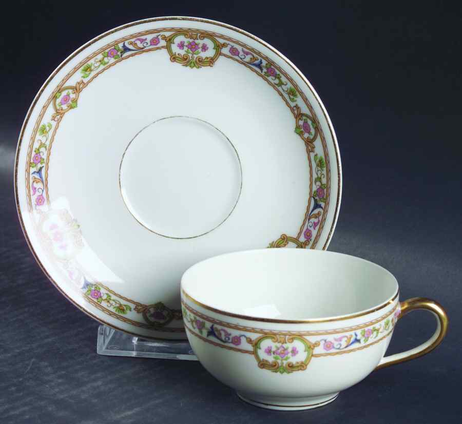 Doreen Flat Cup & Saucer Set by Bernardaud-1