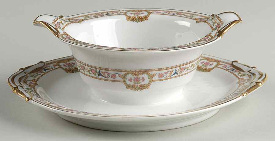 Doreen Gravy Boat with Attached Underplate by Bernardaud-1