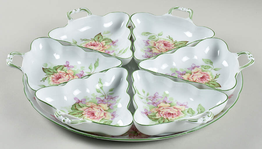 Eugenie De Montijo 7-Piece Hors d'Oeuvres Set by Bernardaud-1