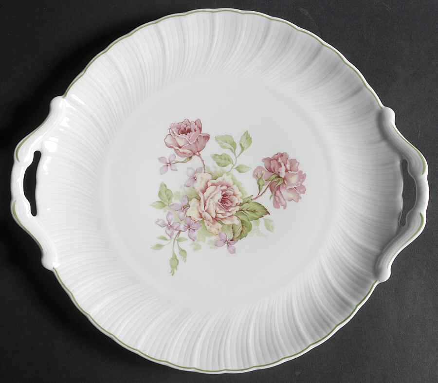 Eugenie De Montijo Handled Cake Plate by Bernardaud-1