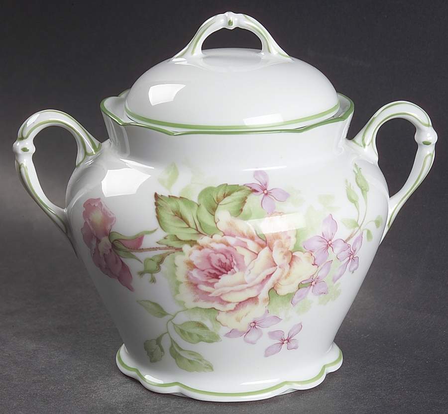 Eugenie De Montijo Sugar Bowl & Lid by Bernardaud-1