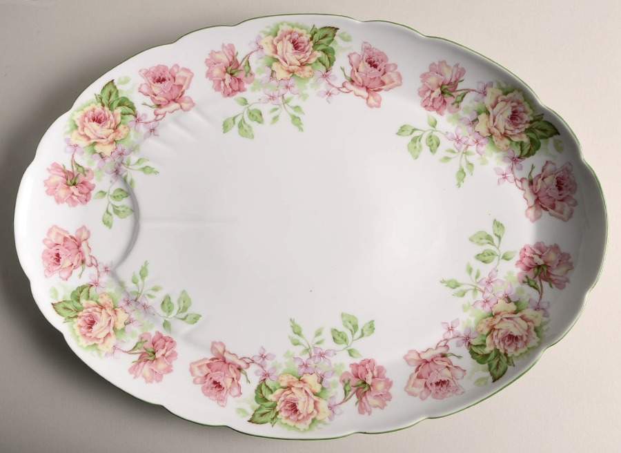 Eugenie De Montijo 17" Oval Serving Platter by Bernardaud-1