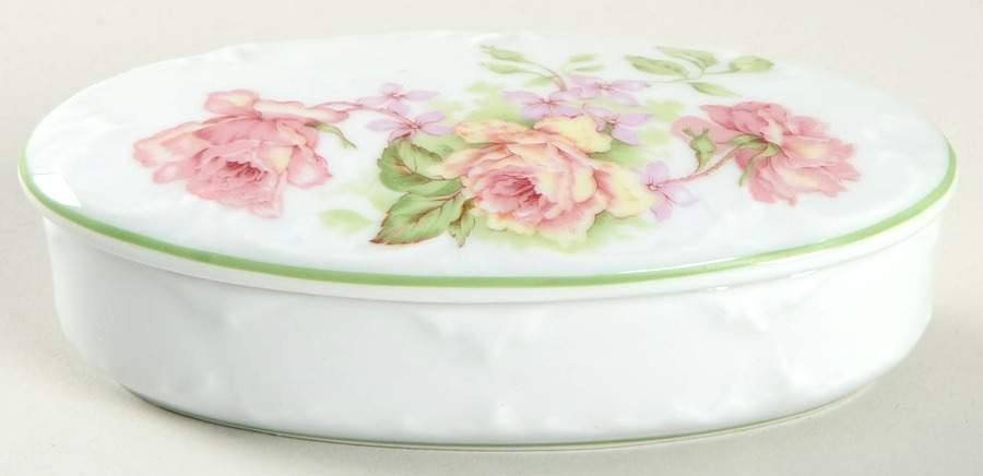 Eugenie De Montijo Oval Box & Lid by Bernardaud-1
