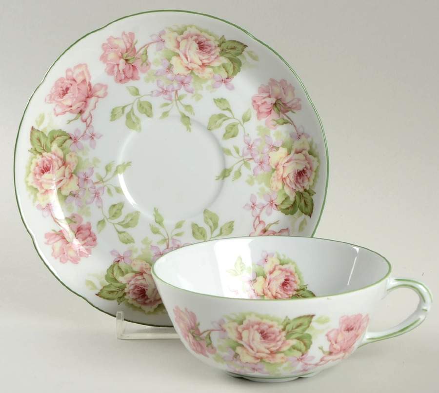 Eugenie De Montijo Flat Cup & Saucer Set by Bernardaud-1