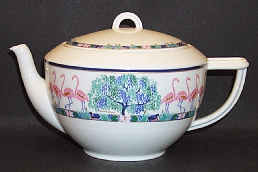 Flamants Roses Teapot & Lid by Bernardaud-1