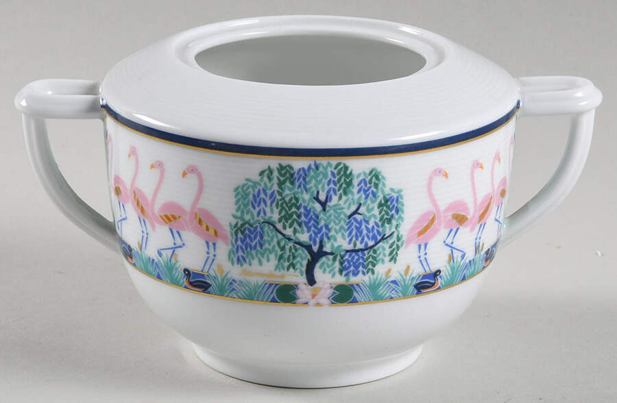 Flamants Roses Sugar Bowl No Lid by Bernardaud-1