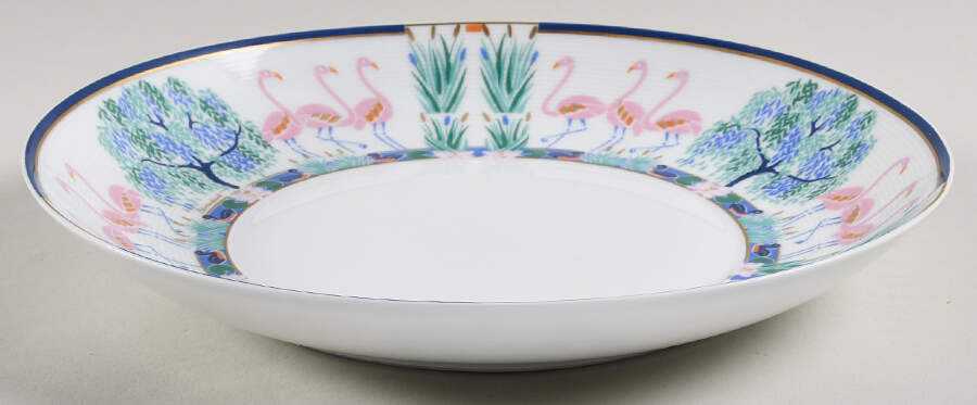 Flamants Roses 9" Individual Pasta Bowl by Bernardaud-1