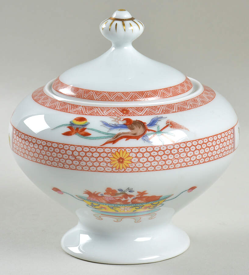 Fou Tcheou Sugar Bowl & Lid by Bernardaud-1