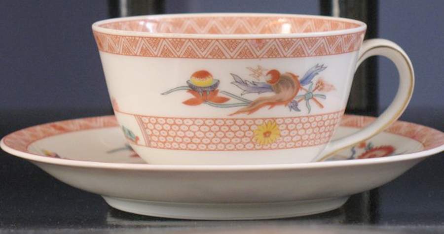 Fou Tcheou Footed Cup & Saucer Set by Bernardaud-1