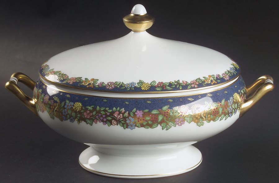 Frutti Fiori Oval Covered Vegetable by Bernardaud-1