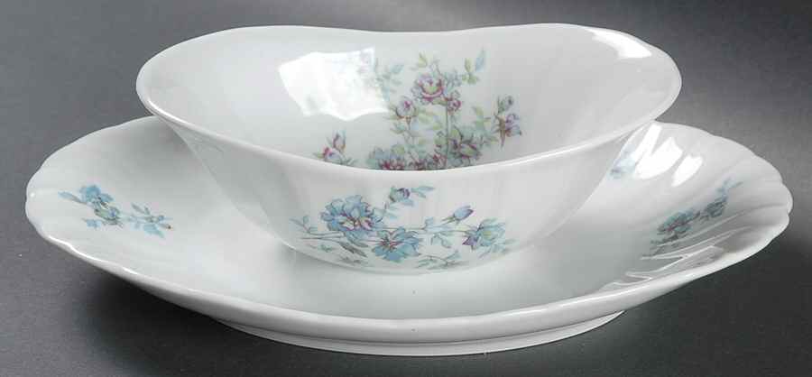 Gabrielle Gravy Boat with Attached Underplate by Bernardaud-1