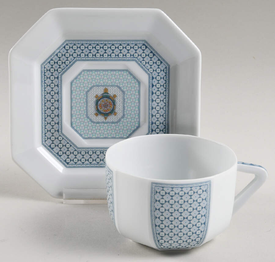 Galapagos Flat Cup & Saucer Set by Bernardaud-1