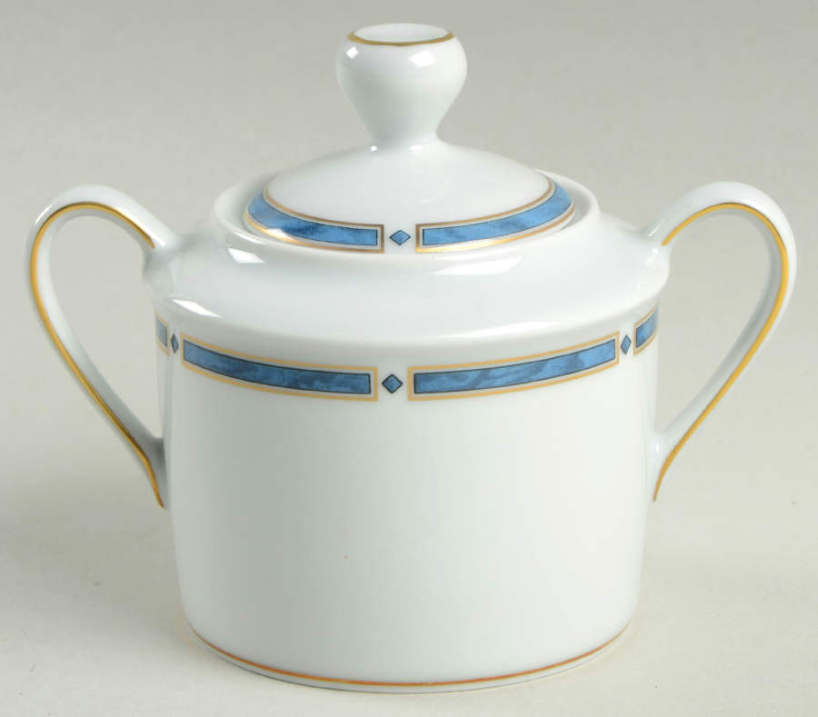 Gemme Bleu Mini Sugar Bowl & Lid by Bernardaud-1
