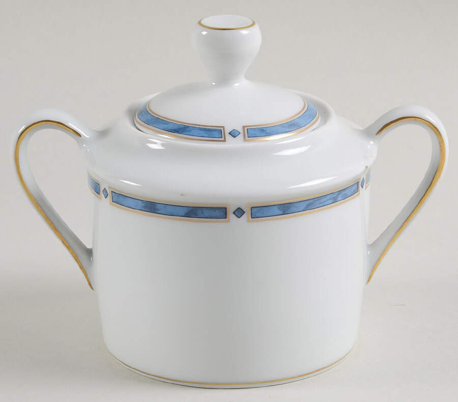 Gemme Bleu Sugar Bowl & Lid by Bernardaud-1