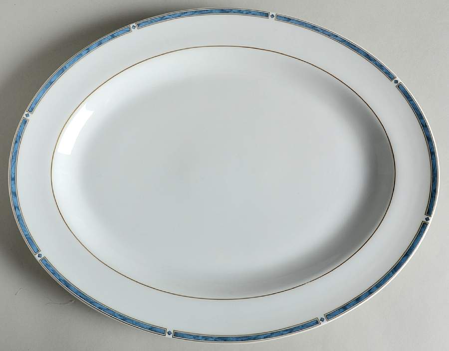Gemme Bleu 13" Oval Serving Platter by Bernardaud-1