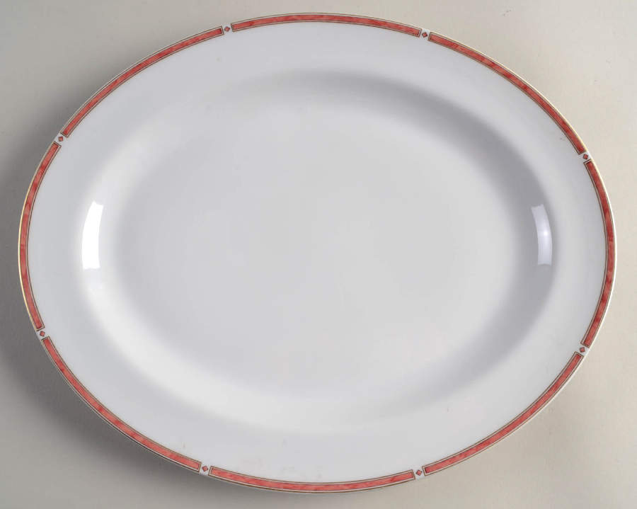 Gemme Coral 13" Oval Serving Platter by Bernardaud-1
