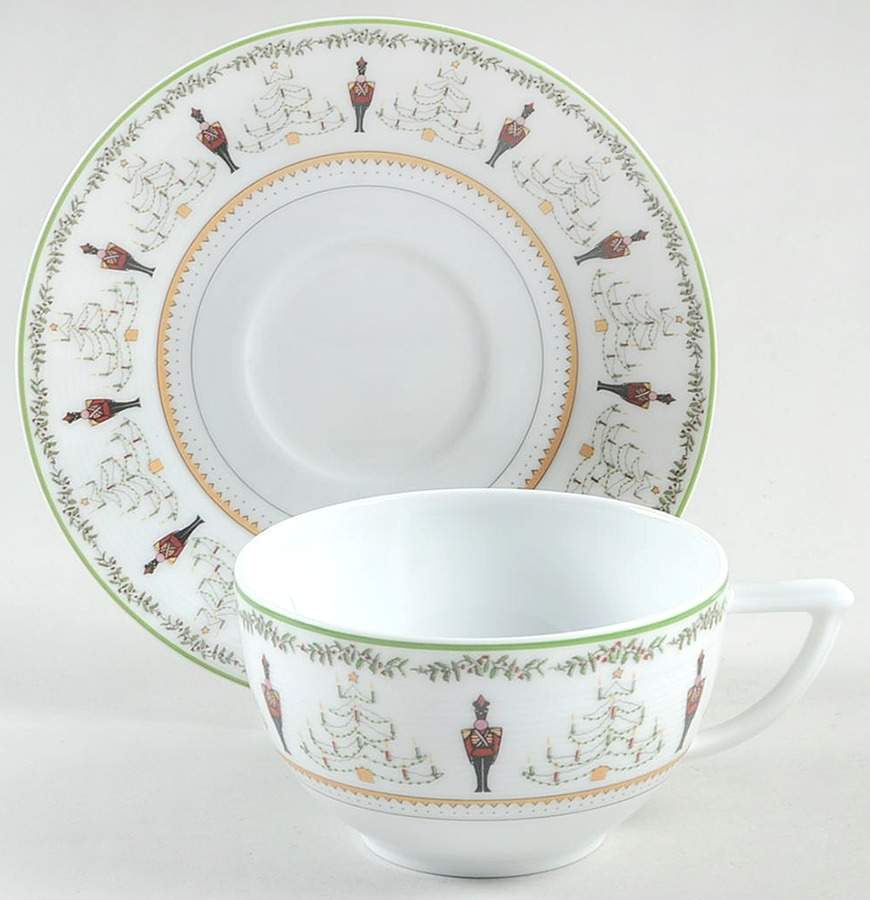 Grenadiers Flat Cup & Saucer Set by Bernardaud-1