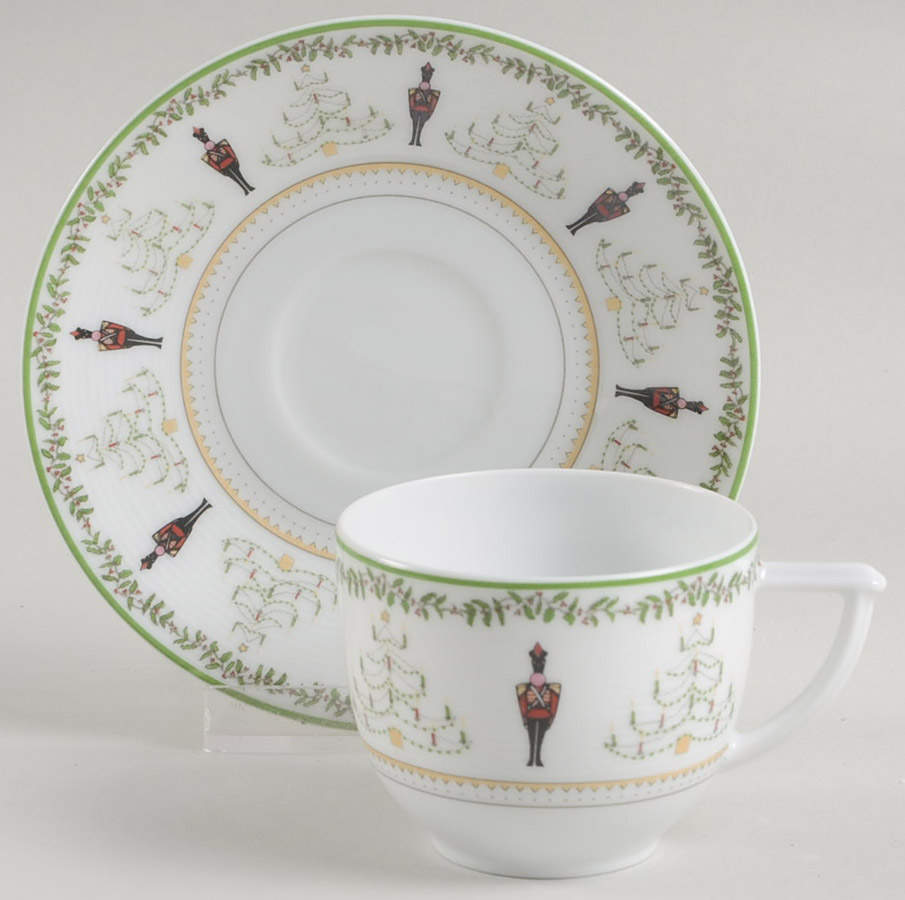 Grenadiers Flat Demitasse Cup & Saucer Set by Bernardaud-1