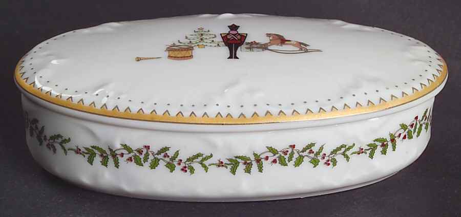 Grenadiers Oval Box & Lid by Bernardaud-1