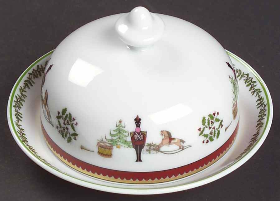 Grenadiers Mini Round Covered Butter by Bernardaud-1