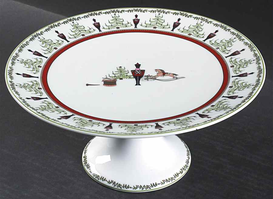 Grenadiers 10" Diameter Pedestal Cake Stand by Bernardaud-1