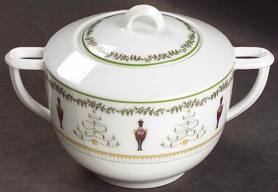 Grenadiers Sugar Bowl & Lid by Bernardaud-1