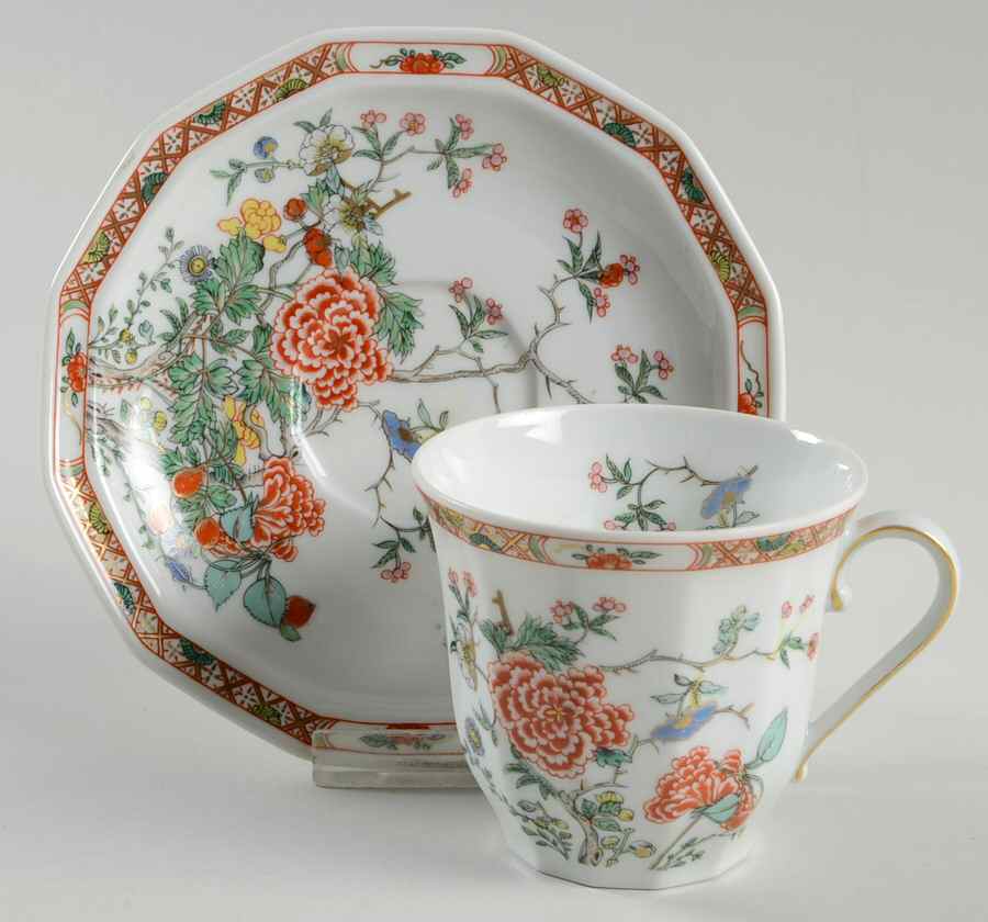 Hong Kong Flat Cup & Saucer Set by Bernardaud-1