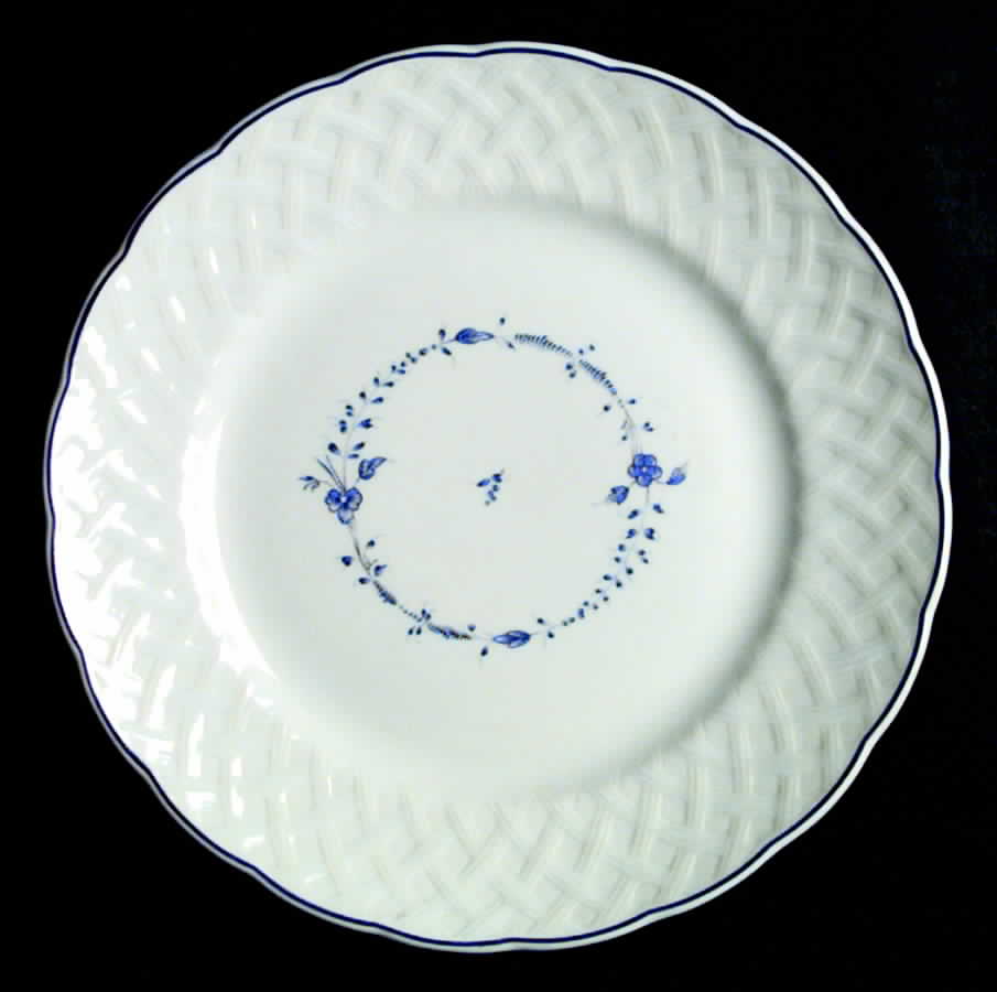 Hortense Blue (Blue Trim) Dinner Plate by Bernardaud-1