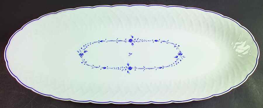 Hortense Blue (Blue Trim) Fish Platter by Bernardaud-1