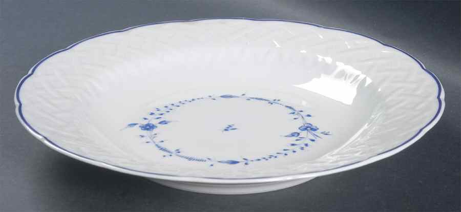 Hortense Blue (Blue Trim) Large Rim Soup Bowl by Bernardaud-1