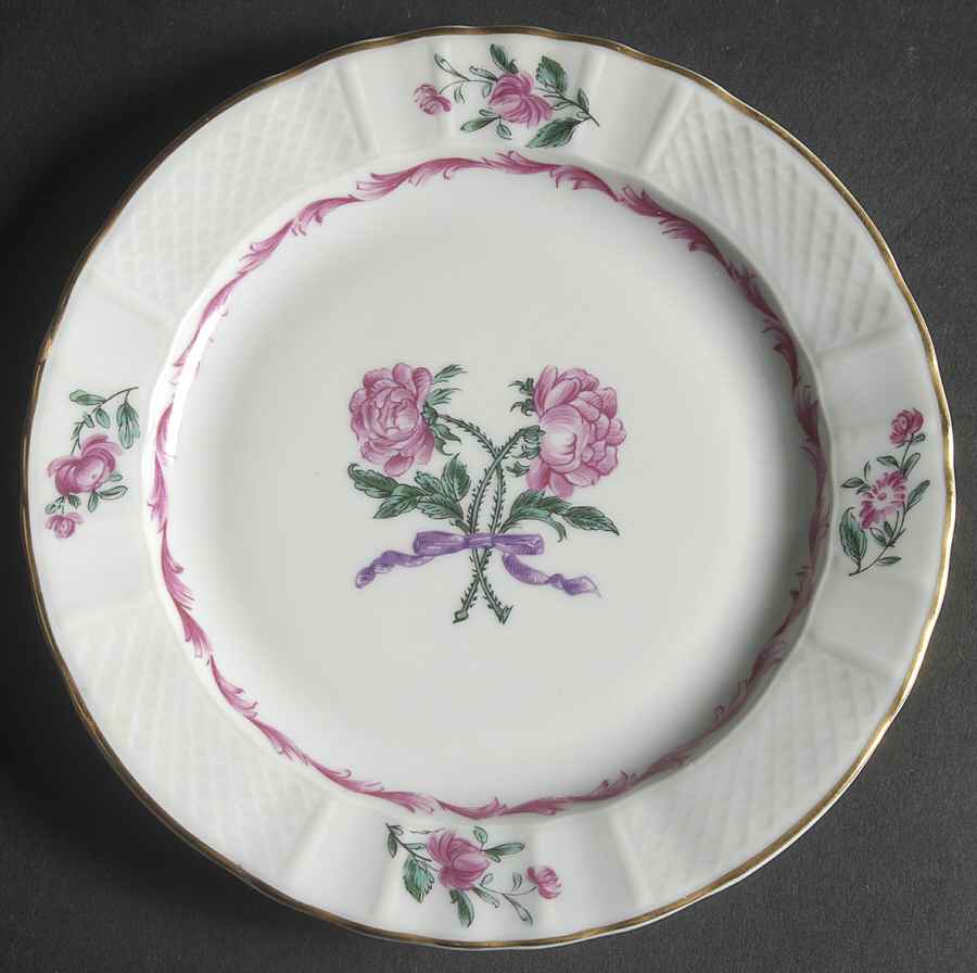 Hortense Pink (Gold Trim) Bread & Butter Plate by Bernardaud-1