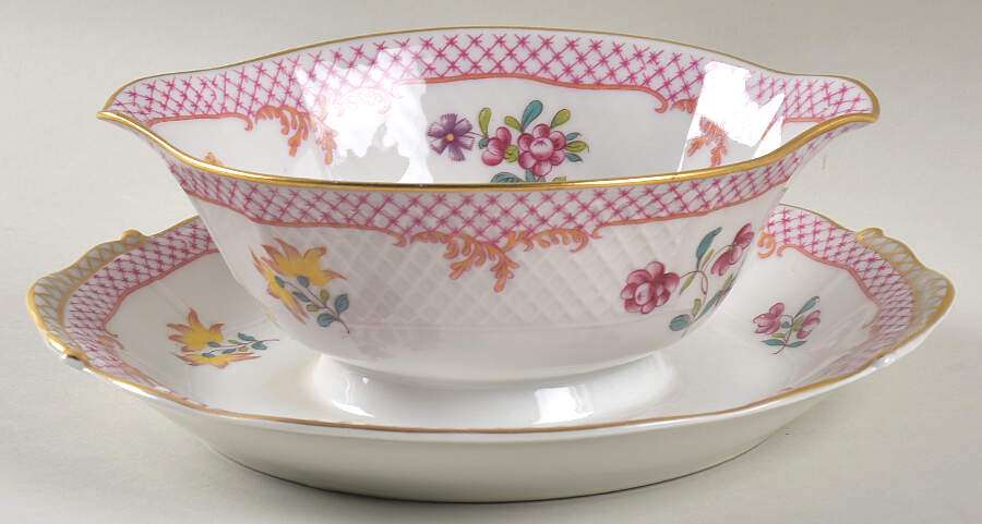 India Gravy Boat with Attached Underplate by Bernardaud-1