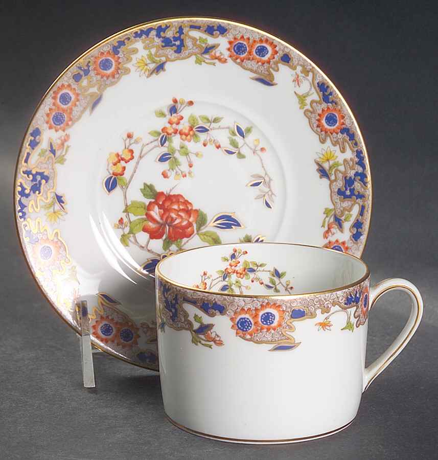 Karikal Flat Cup & Saucer Set by Bernardaud-1