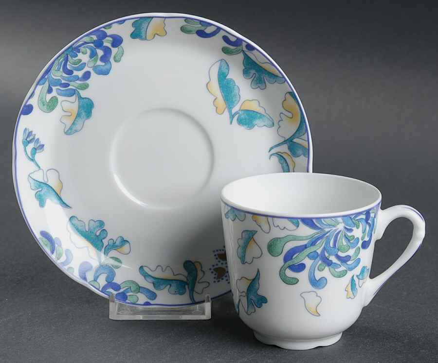 Kikou Flat Cup & Saucer Set by Bernardaud-1