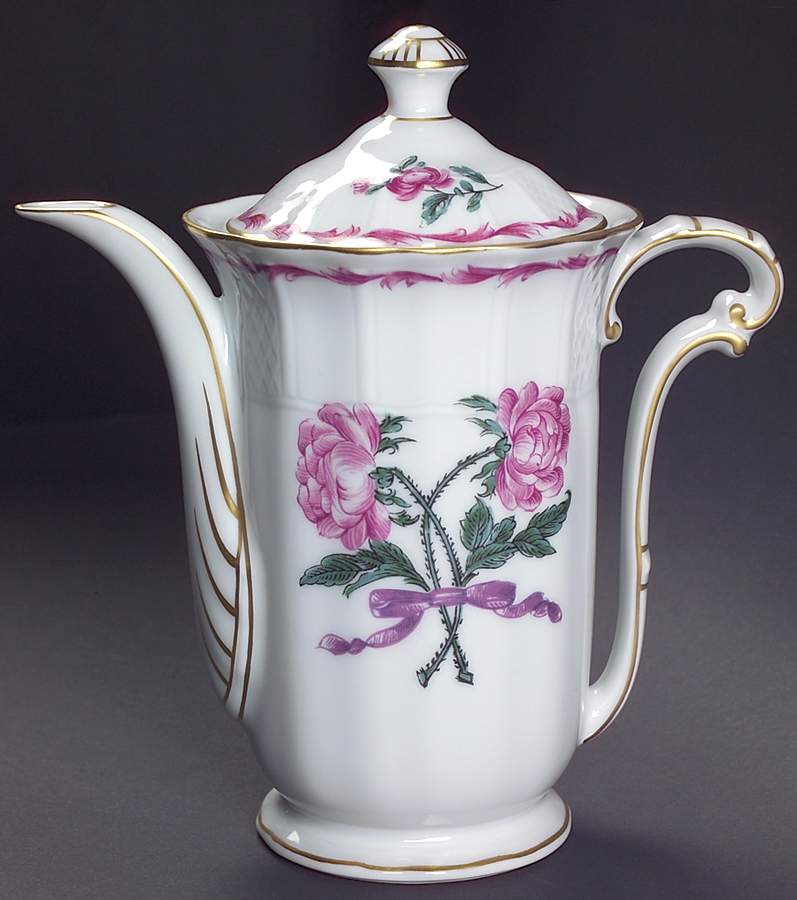 Les Deux Roses Mini Coffee Pot & Lid by Bernardaud-1