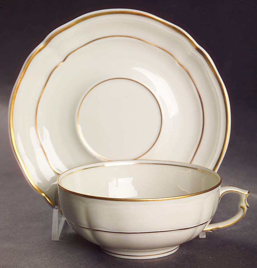 Louis XV Flat Cup & Saucer Set by Bernardaud-1