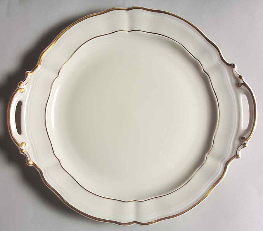 Louis XV Handled Cake Plate by Bernardaud-1