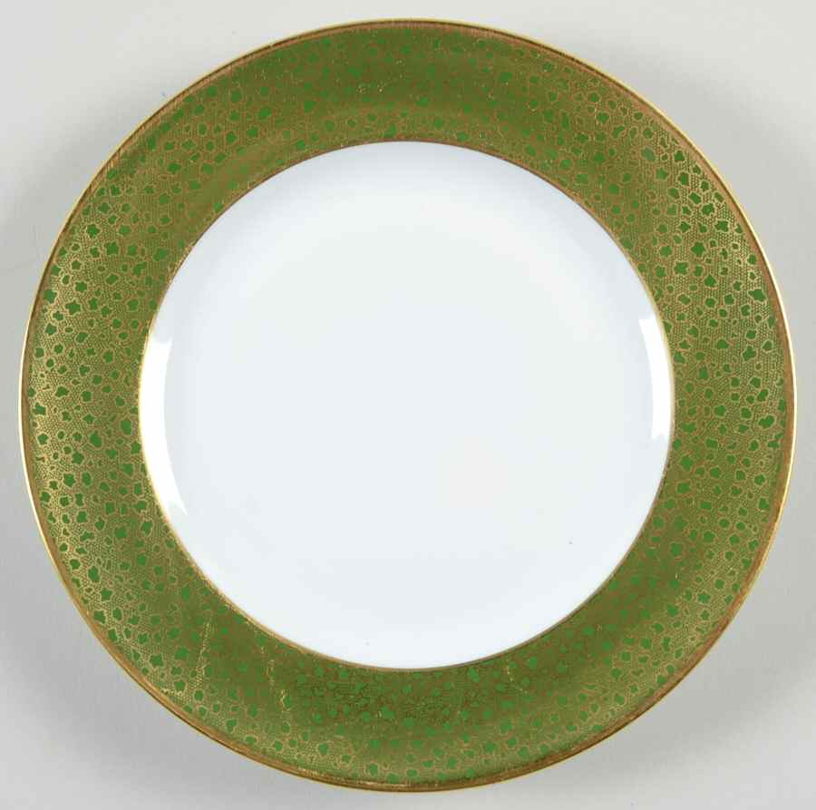 Louvre Green Bread & Butter Plate by Bernardaud-1