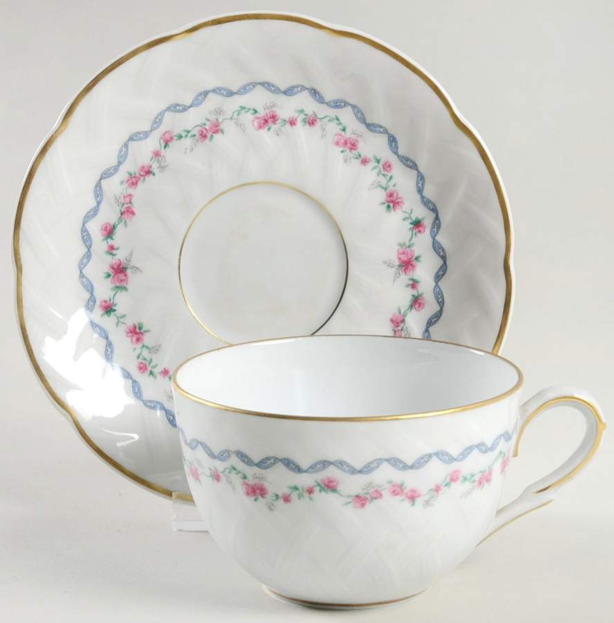 Louisiane Flat Cup & Saucer Set by Bernardaud-1