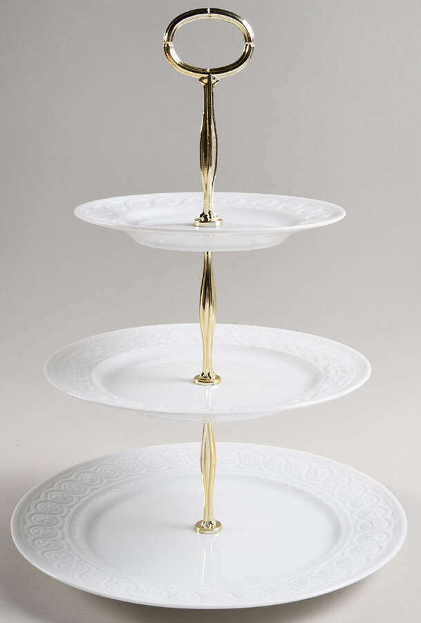Louvre 13 7/8"-14 1/4" 3-Tiered Serving Tray(DP,SP,BB) HC by Bernardaud-1