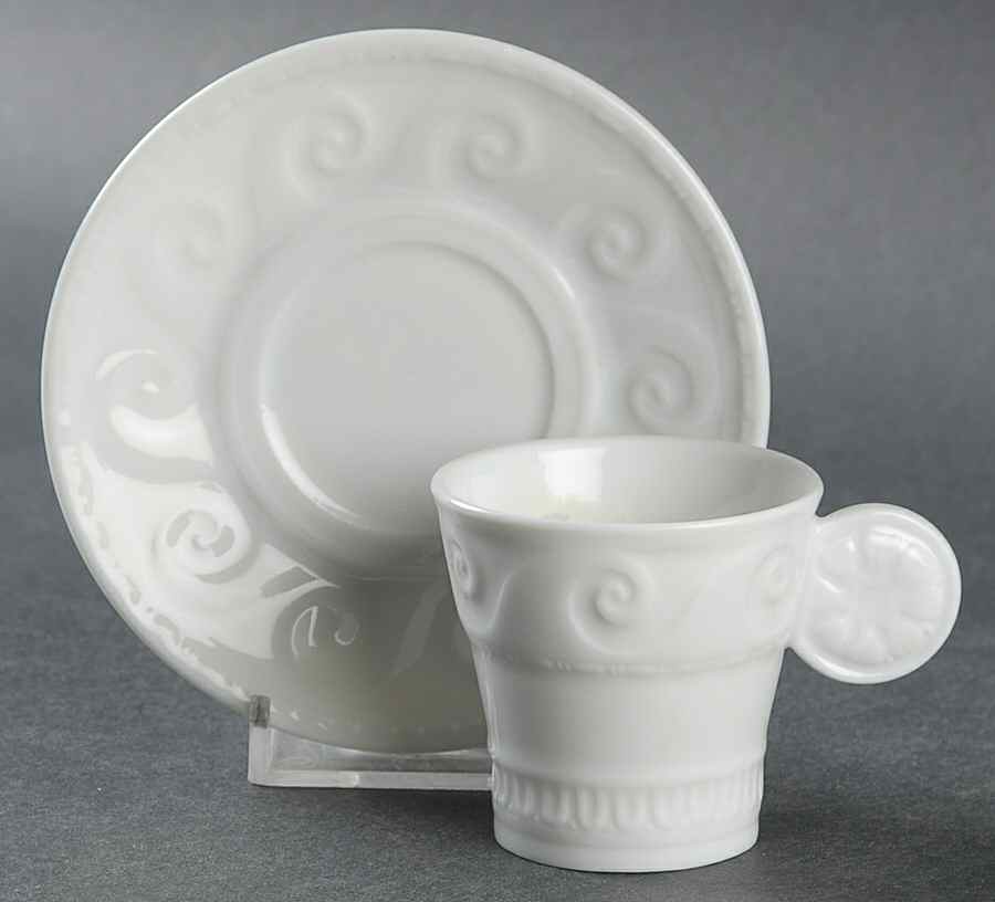 Louvre Espresso Cup and Saucer Set by Bernardaud-1