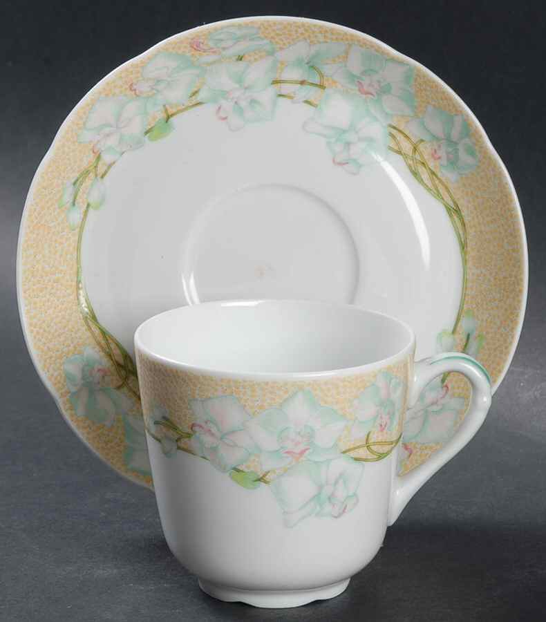 Louise De La Valliere Flat Cup & Saucer Set by Bernardaud-1