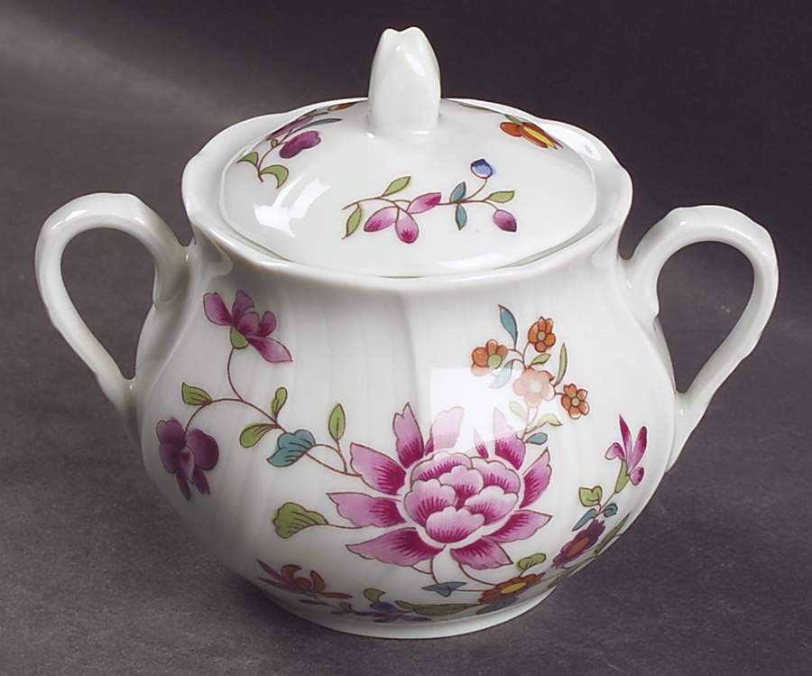 Lowestoft Mini Sugar Bowl & Lid by Bernardaud-1