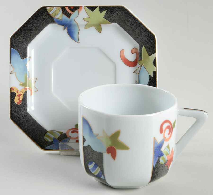 Macouba Flat Cup & Saucer Set by Bernardaud-1
