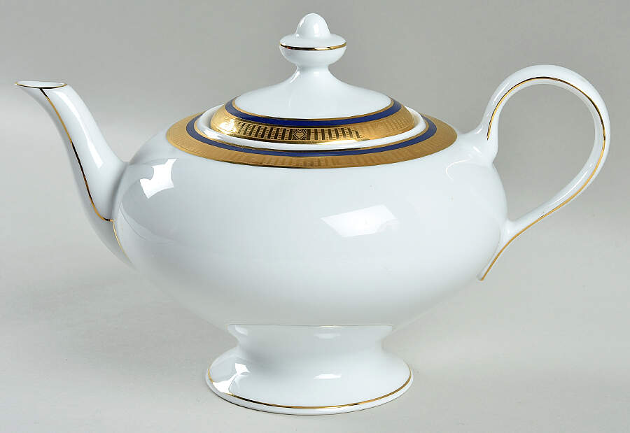 Madison Blue Teapot & Lid by Bernardaud-1